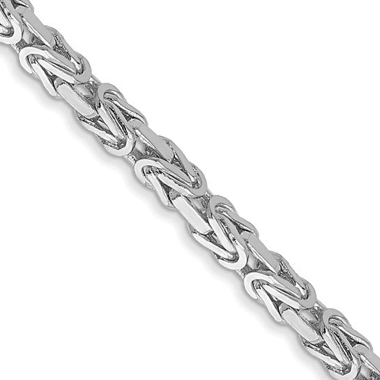 Birmingham Jewelry - 14K White Gold Byzantine Chain - Birmingham Jewelry