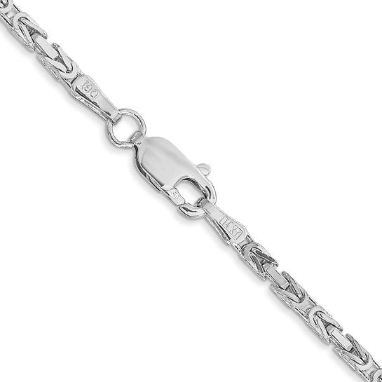 Birmingham Jewelry - 14K White Gold Byzantine Chain - Birmingham Jewelry