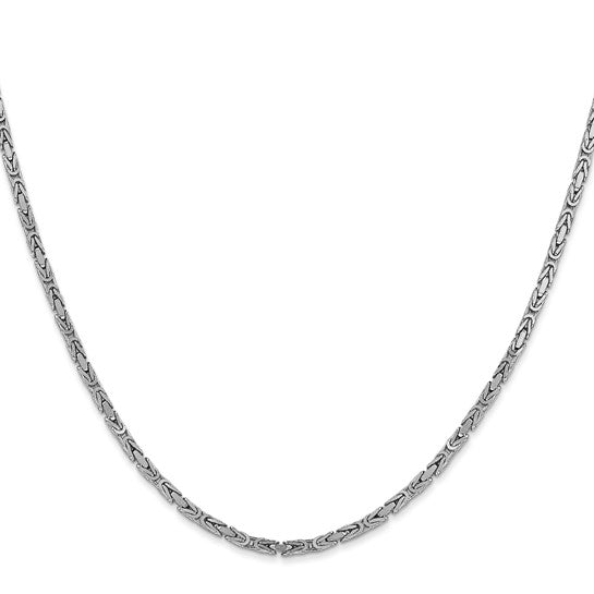 Birmingham Jewelry - 14K White Gold Byzantine Chain - Birmingham Jewelry