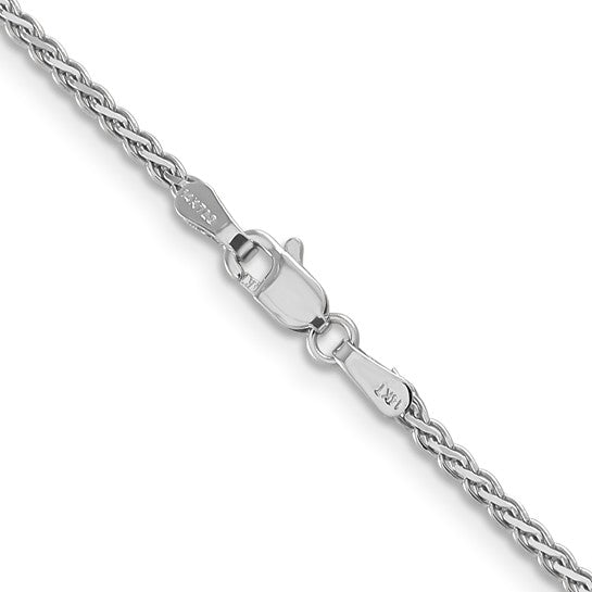 14K White Gold Flat Wheat Chain Birmingham Jewelry Gold Chain Birmingham Jewelry 
