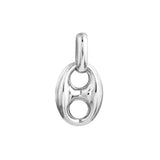 Birmingham Jewelry - 14K White Gold Polished Puffed Mariner Link Pendant - Birmingham Jewelry