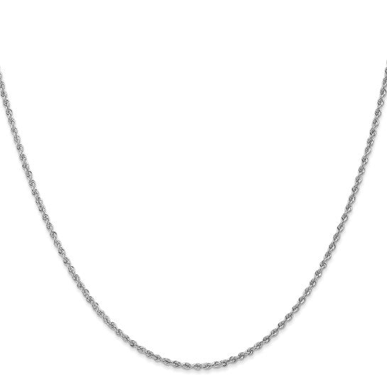 14K White Gold Regular Rope Necklace Chains Birmingham Jewelry Gold Chain Birmingham Jewelry 