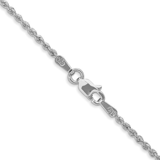14K White Gold Regular Rope Necklace Chains Birmingham Jewelry Gold Chain Birmingham Jewelry 