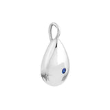 Birmingham Jewelry - 14K White Gold Sapphire Puffed Teardrop Pendant - Birmingham Jewelry