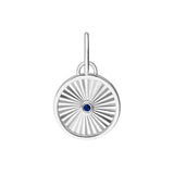 Birmingham Jewelry - 14K White Gold Sapphire Radiant Round Pendant - Birmingham Jewelry