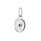 Birmingham Jewelry - 14K White Gold Sapphire Radiant Round Pendant - Birmingham Jewelry