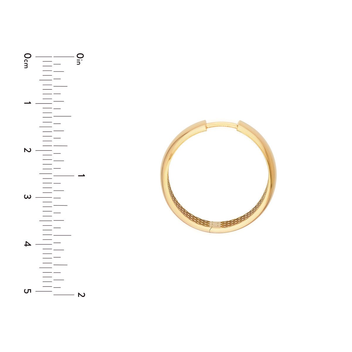 14K Yellow 25.00mm Polished Round Hoop Earrings Birmingham Jewelry Earrings Birmingham Jewelry 