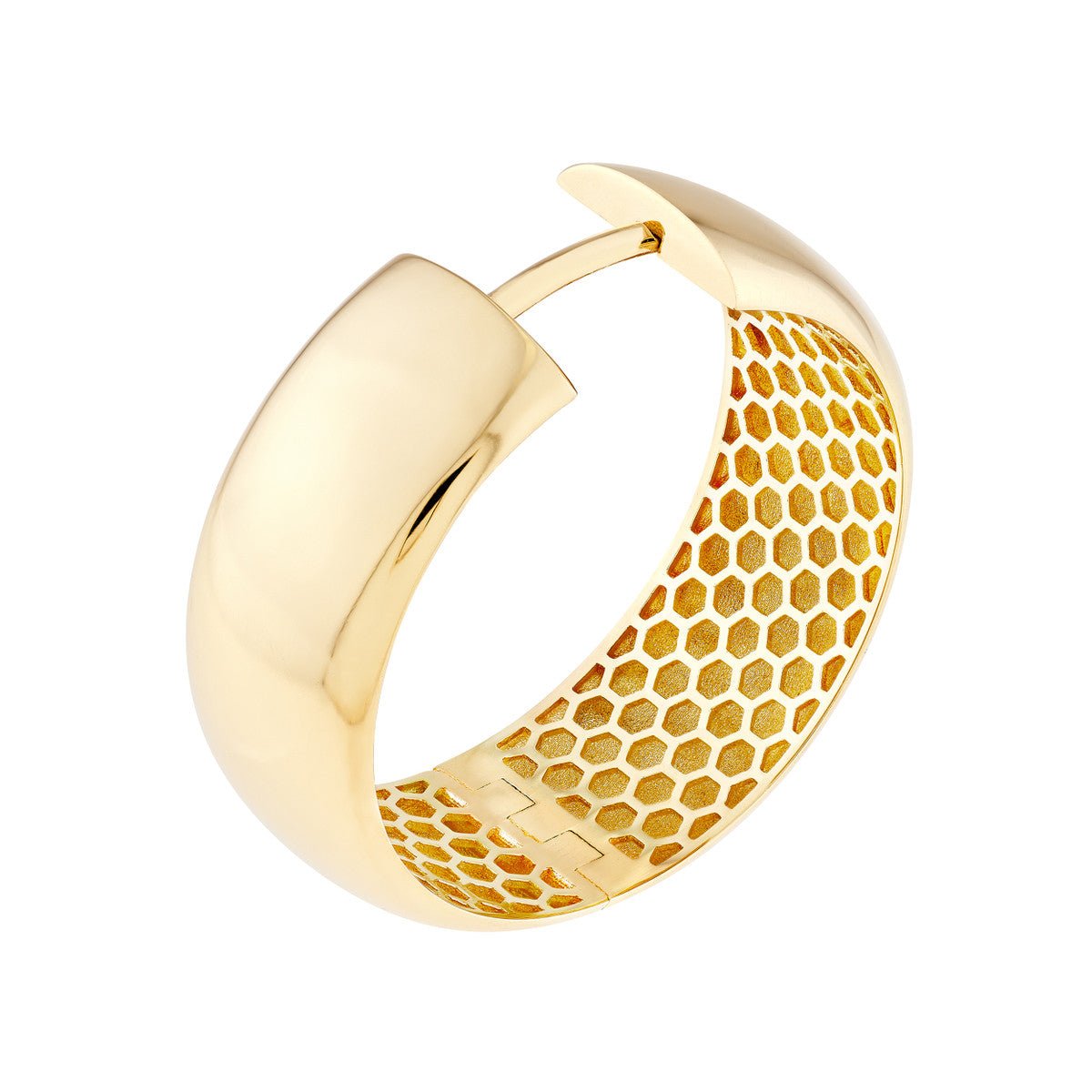 14K Yellow 25.00mm Polished Round Hoop Earrings Birmingham Jewelry Earrings Birmingham Jewelry 