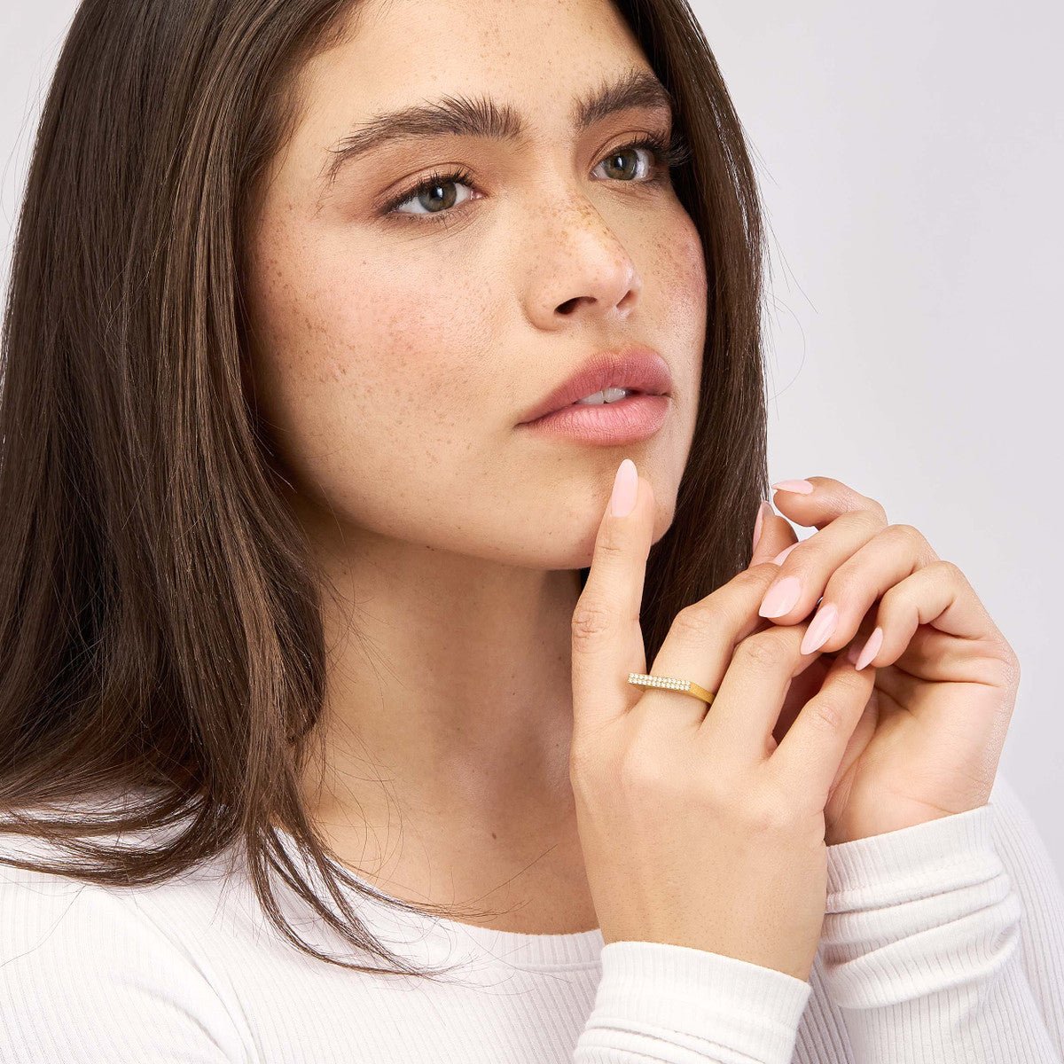 Birmingham Jewelry - 14K Yellow Gold 0.23ct Diamond Bar Ring - Birmingham Jewelry