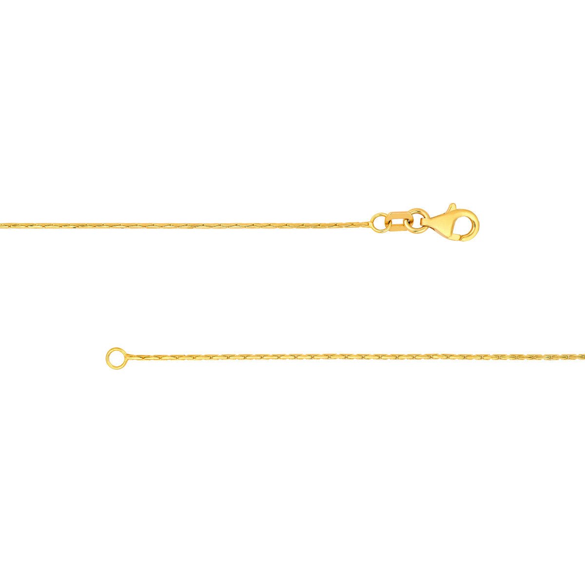 Birmingham Jewelry - 14K Yellow Gold 0.80mm D/C Round Forzentina Chain - Birmingham Jewelry