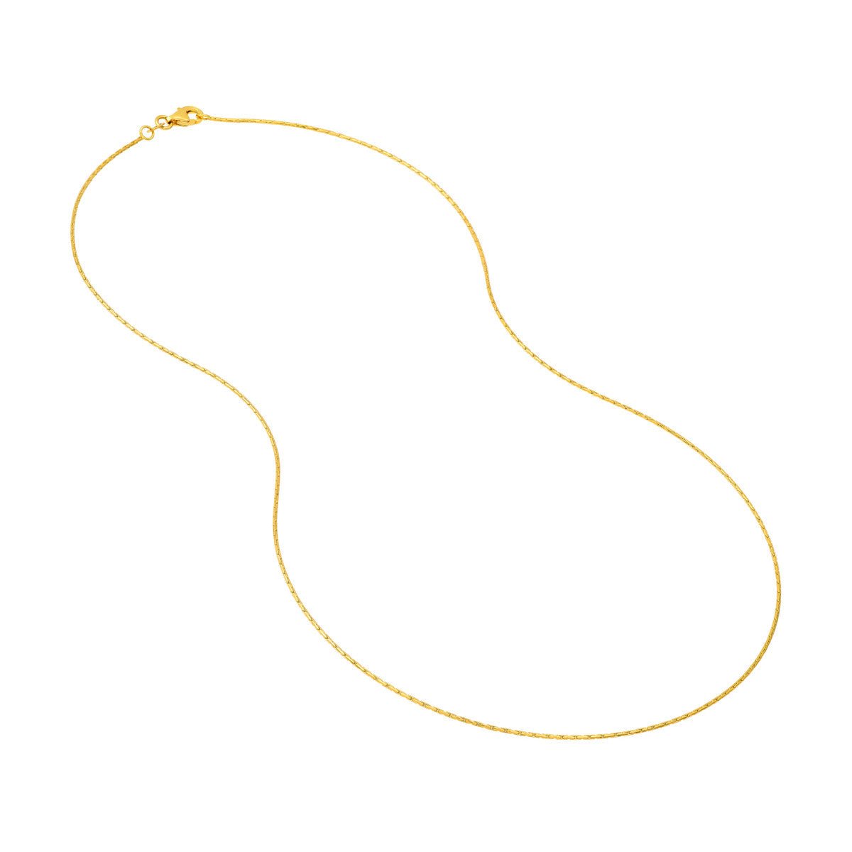 Birmingham Jewelry - 14K Yellow Gold 0.80mm D/C Round Forzentina Chain - Birmingham Jewelry