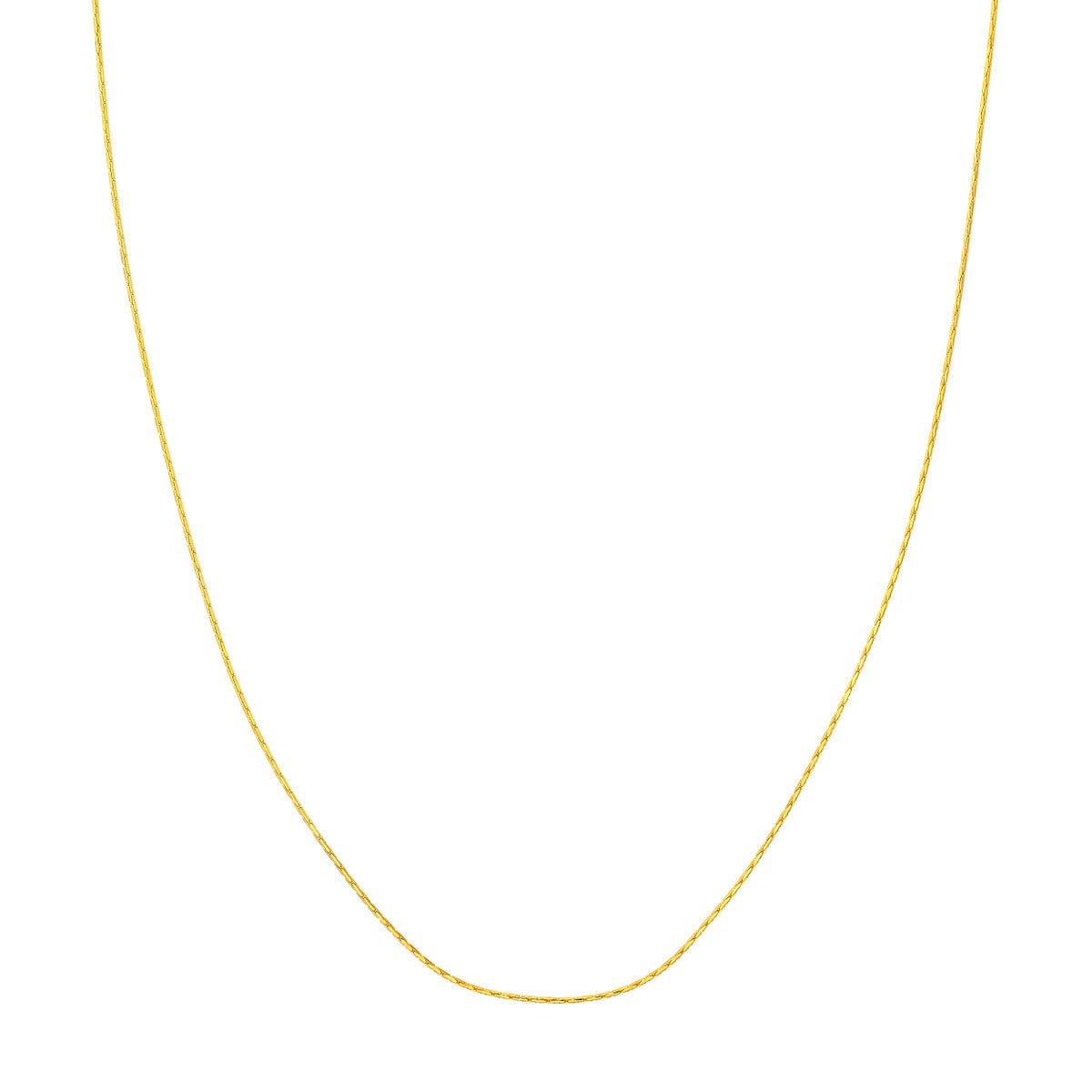 Birmingham Jewelry - 14K Yellow Gold 0.80mm D/C Round Forzentina Chain - Birmingham Jewelry