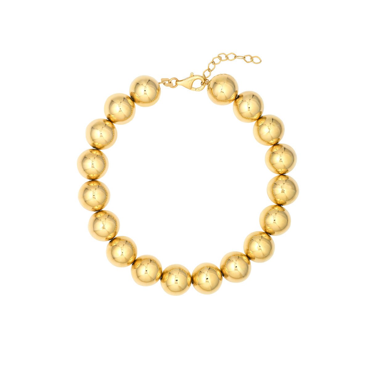 14K Yellow Gold 10.00mm Beaded Bracelet Birmingham Jewelry Bracelet Birmingham Jewelry 