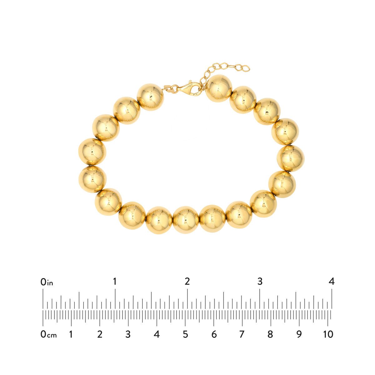 14K Yellow Gold 10.00mm Beaded Bracelet Birmingham Jewelry Bracelet Birmingham Jewelry 