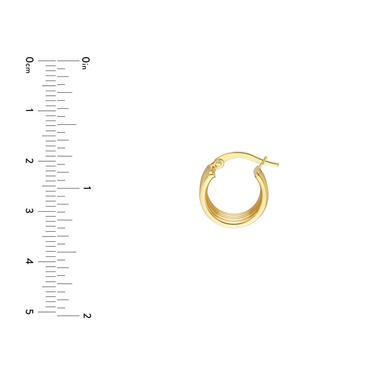 14K Yellow Gold 10.00mm Polished Line Wide Hoop Earrings Birmingham Jewelry Earrings Birmingham Jewelry 