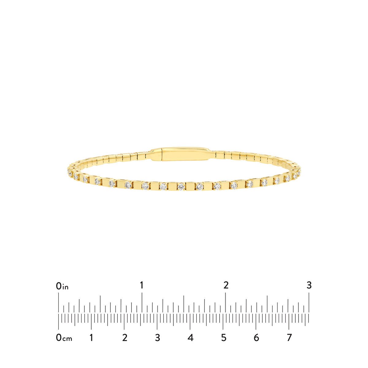 Birmingham Jewelry - 14K Yellow Gold 1.00ct Diamond Flex Bangle - Birmingham Jewelry