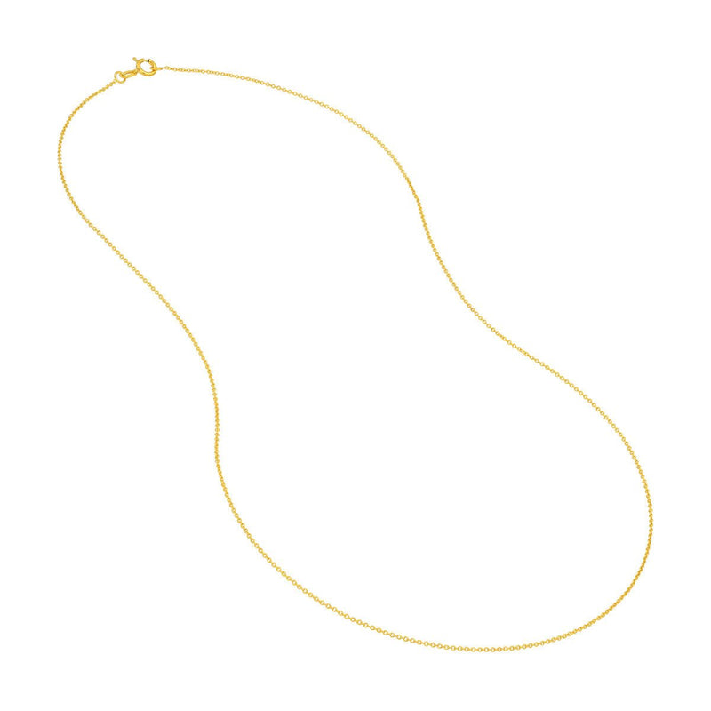 Birmingham Jewelry - 14K Yellow Gold 1.05mm Open Cable Chain - Birmingham Jewelry