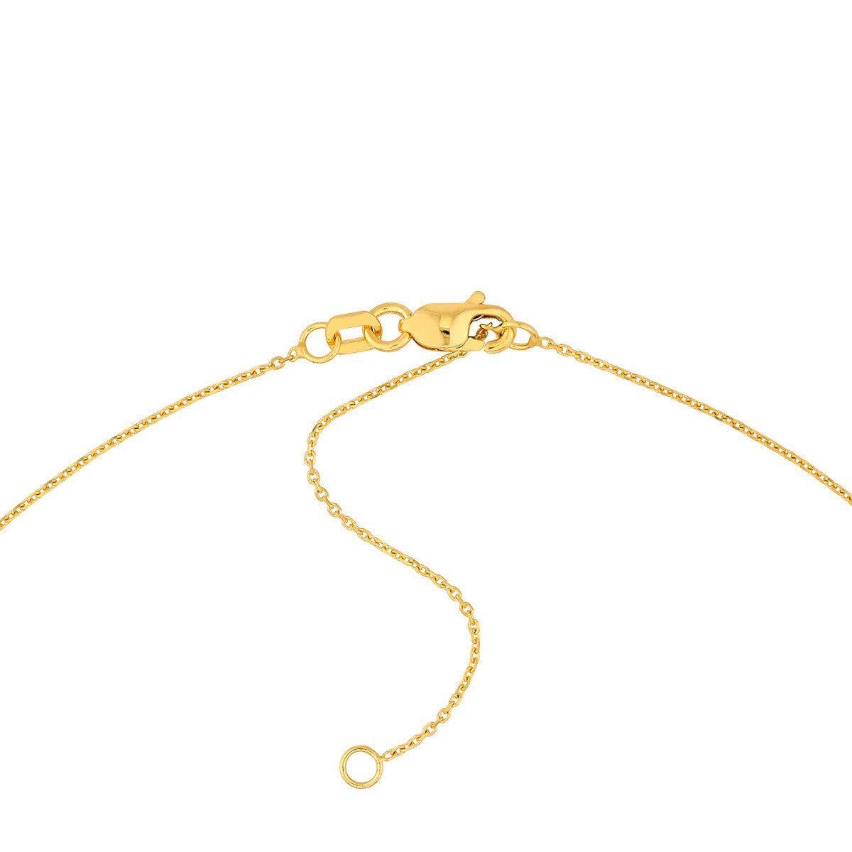 Birmingham Jewelry - 14K Yellow Gold 1/15tcw Diamond Round Link to Oval Necklace - Birmingham Jewelry