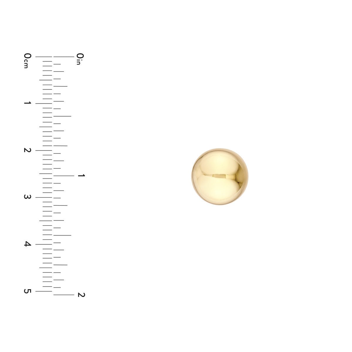 Birmingham Jewelry - 14K Yellow Gold 12.00mm Ball Stud Earrings - Birmingham Jewelry