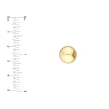 Birmingham Jewelry - 14K Yellow Gold 12.00mm Ball Stud Earrings - Birmingham Jewelry