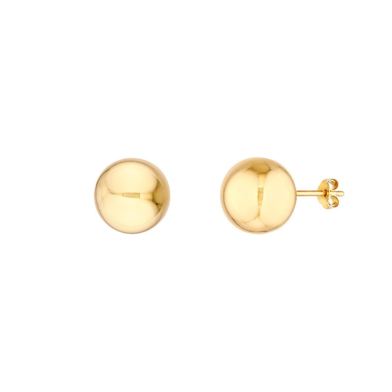 Birmingham Jewelry - 14K Yellow Gold 12.00mm Ball Stud Earrings - Birmingham Jewelry