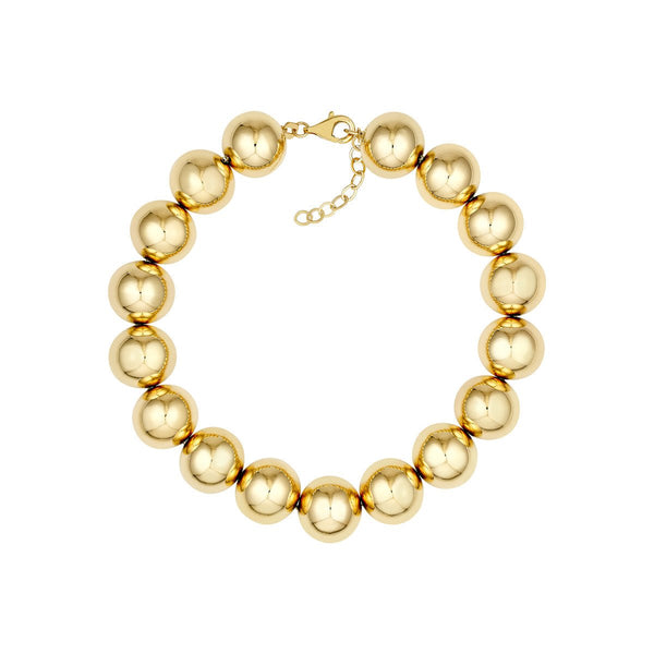 Birmingham Jewelry - 14K Yellow Gold 12.00mm Beaded Bracelet - Birmingham Jewelry