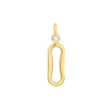 Birmingham Jewelry - 14K Yellow Gold 1/20tcw Diamond Oval Link Pendant - Birmingham Jewelry