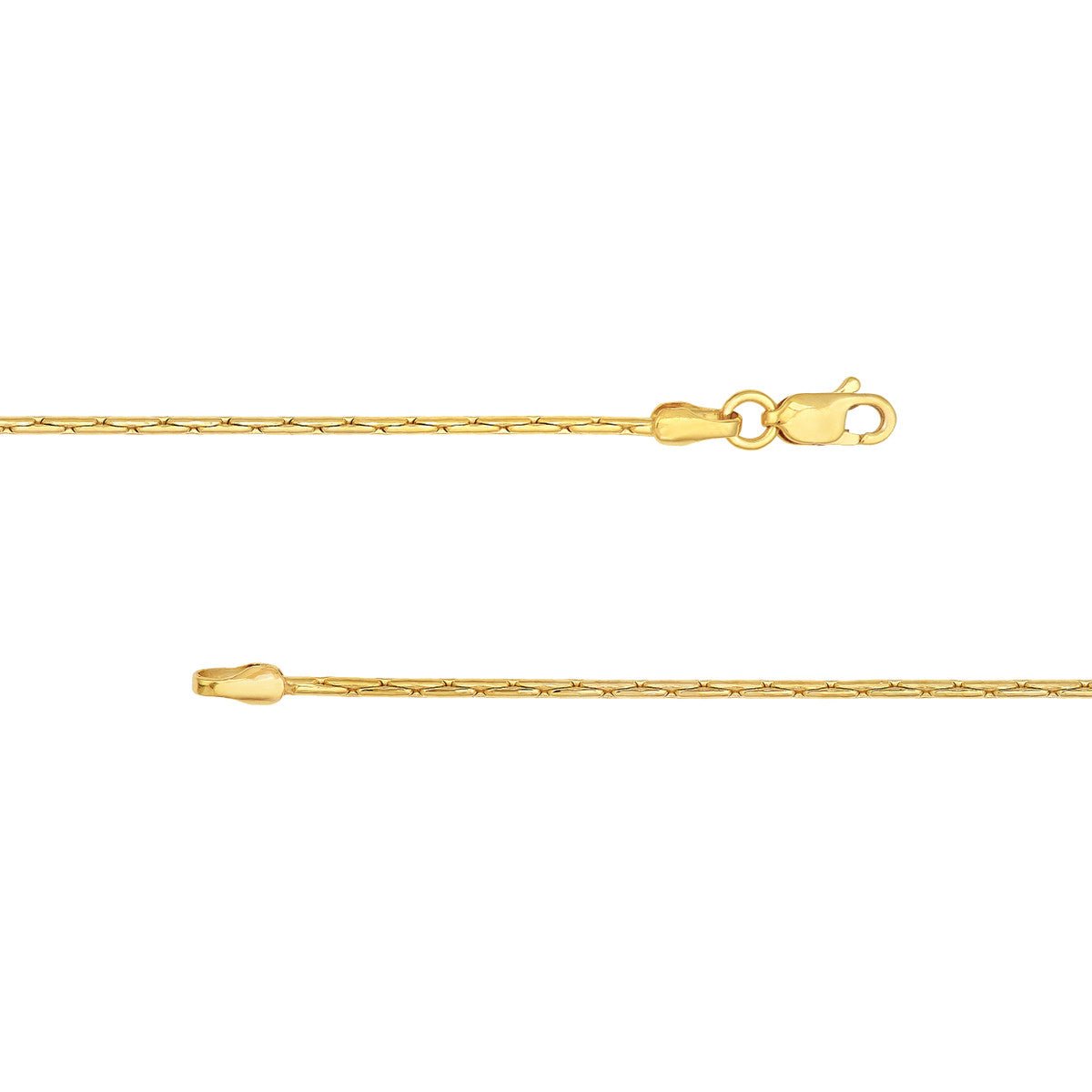 Birmingham Jewelry - 14K Yellow Gold 1.35mm D/C Round Forzentina Chain - Birmingham Jewelry