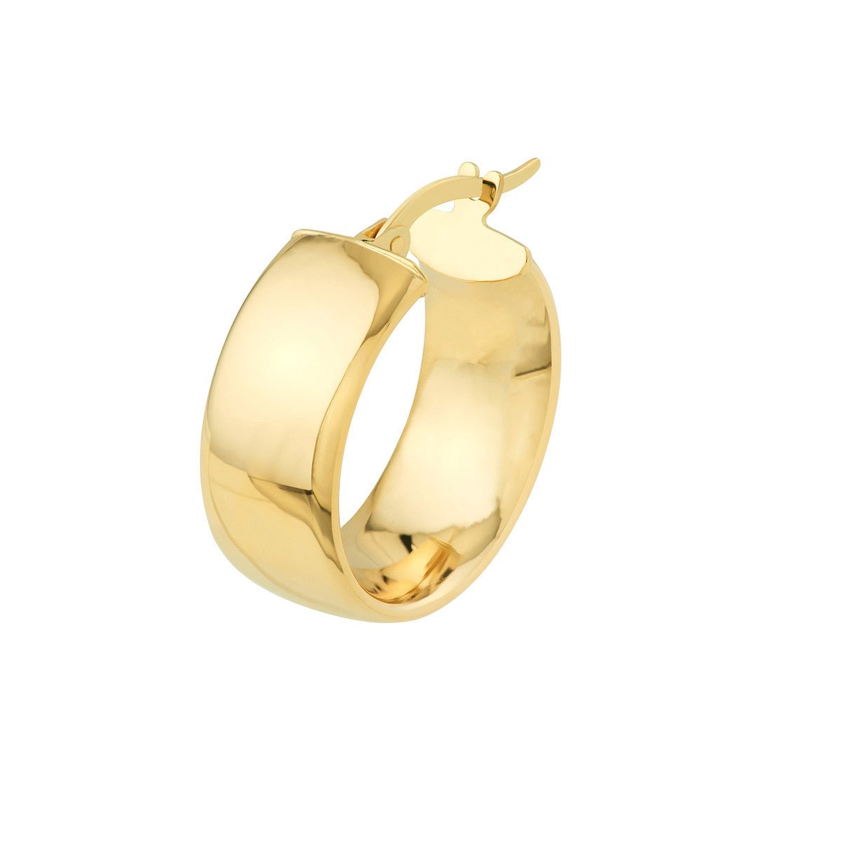 14K Yellow Gold 15.00mm Round Hoop Polished Earrings Birmingham Jewelry Earrings Birmingham Jewelry 