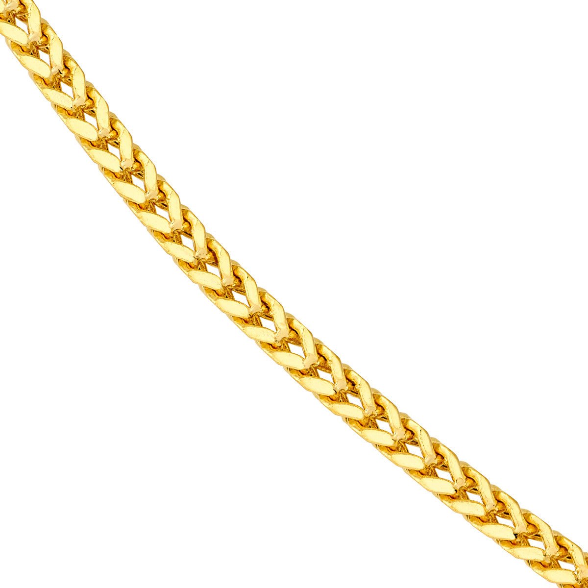 Birmingham Jewelry - 14K Yellow Gold 1.55mm Hollow Square Franco Chain - Birmingham Jewelry