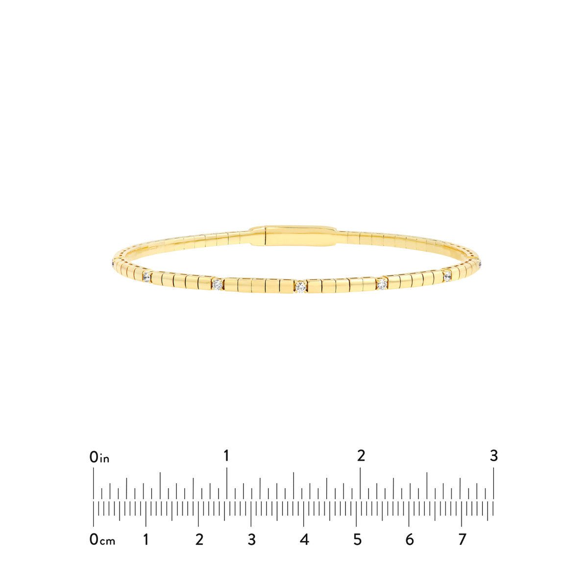 14K Yellow Gold 1/5tcw Diamond Flex Bangle Birmingham Jewelry Bangle Bracelet Birmingham Jewelry 