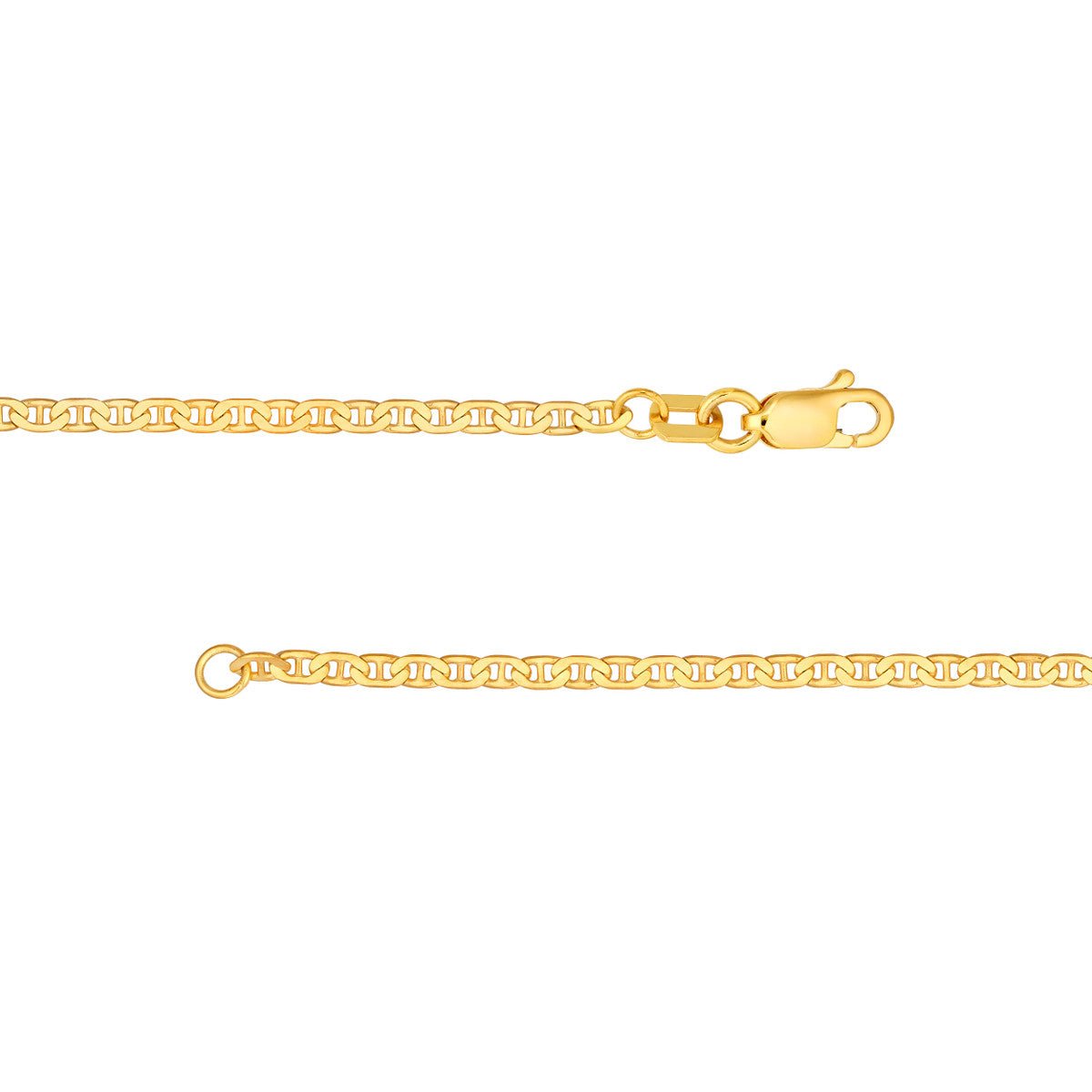 Birmingham Jewelry - 14K Yellow Gold 1.85mm Mariner Chain - Birmingham Jewelry