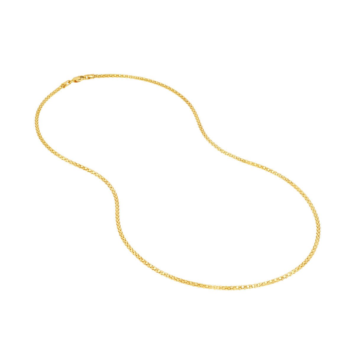 Birmingham Jewelry - 14K Yellow Gold 1.85mm Mirror Popcorn Chain - Birmingham Jewelry