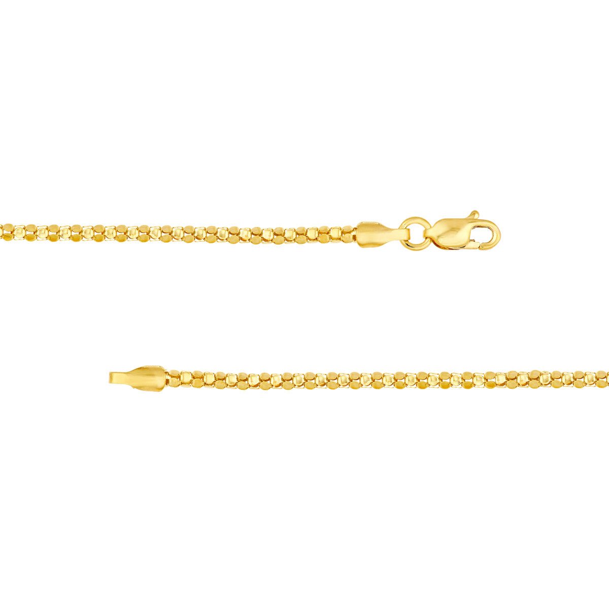 Birmingham Jewelry - 14K Yellow Gold 1.85mm Mirror Popcorn Chain - Birmingham Jewelry