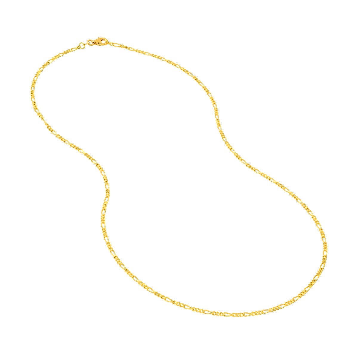 Birmingham Jewelry - 14K Yellow Gold 1.90mm Figaro 3+1 Chain - Birmingham Jewelry