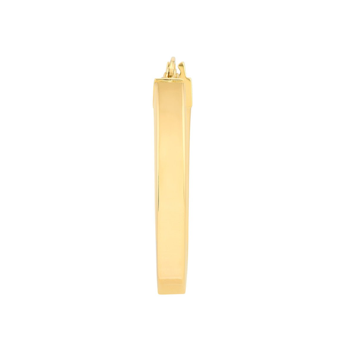 Birmingham Jewelry - 14K Yellow Gold 20.00mm Round Square Tube Hoop Earrings - Birmingham Jewelry