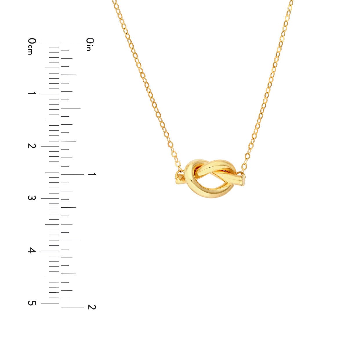 Birmingham Jewelry - 14K Yellow Gold 2.00mm Tube Love Knot Necklace - Birmingham Jewelry