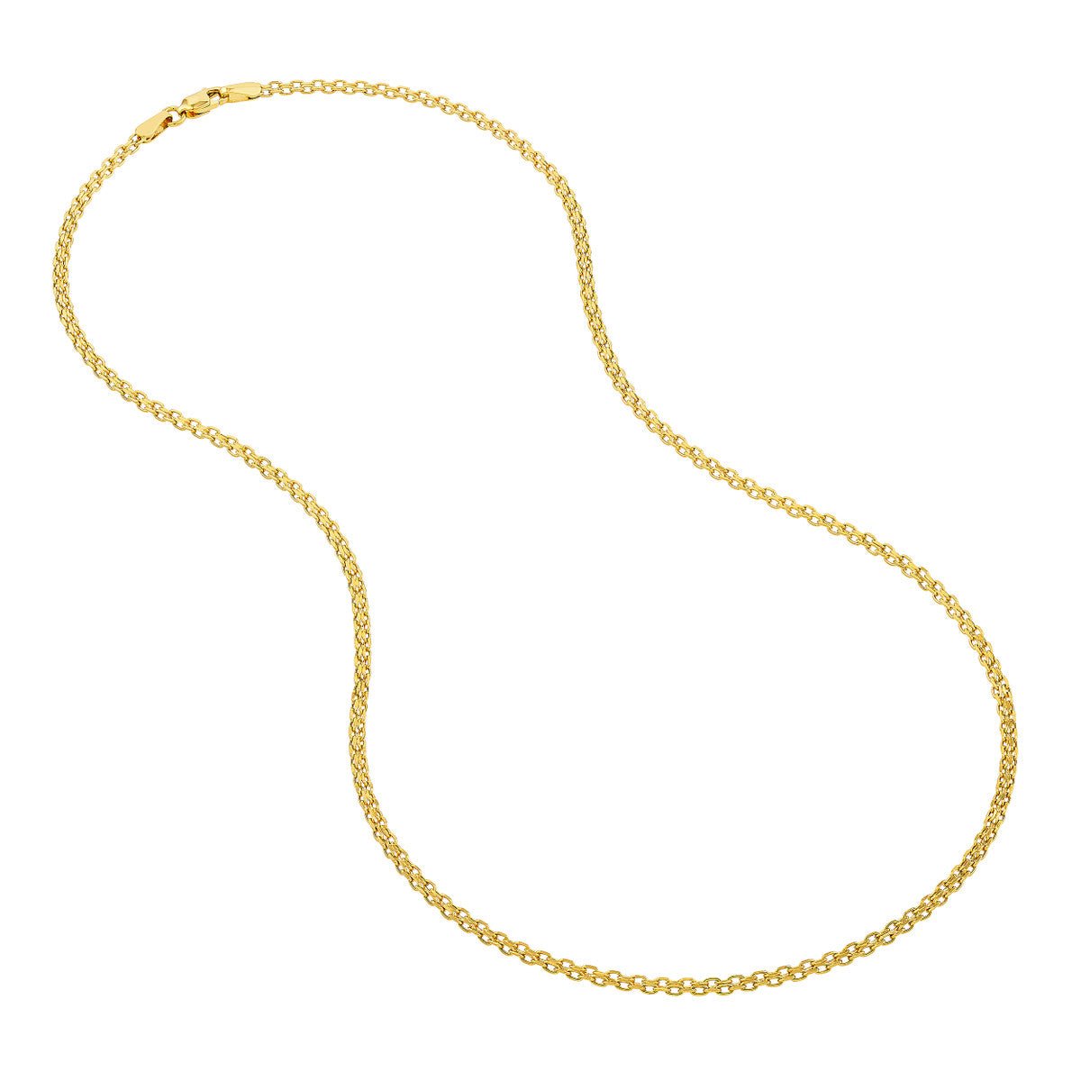 Birmingham Jewelry - 14K Yellow Gold 2.25mm Forzentina Bismark Chain - Birmingham Jewelry