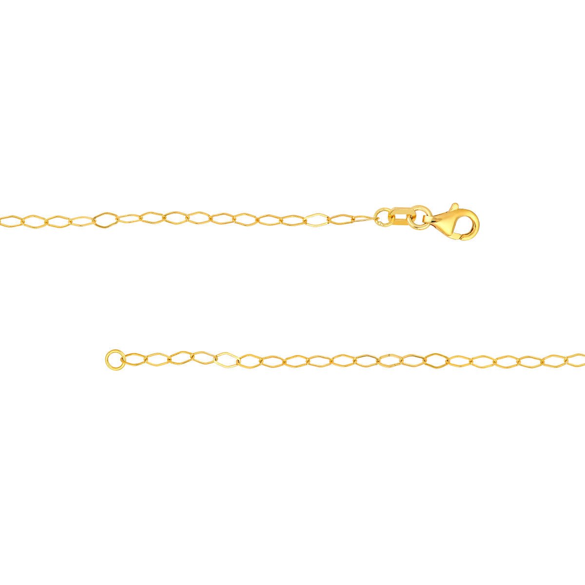 Birmingham Jewelry - 14K Yellow Gold 2.50mm Single Link Piatto Chain - Birmingham Jewelry