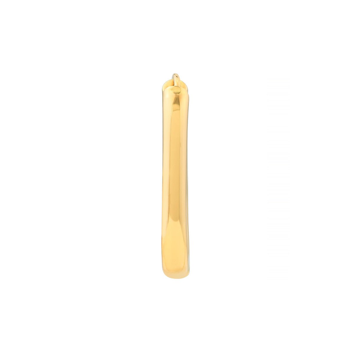 Birmingham Jewelry - 14K Yellow Gold 25.10mm Oval Round Hoop Hinged Earrings - Birmingham Jewelry
