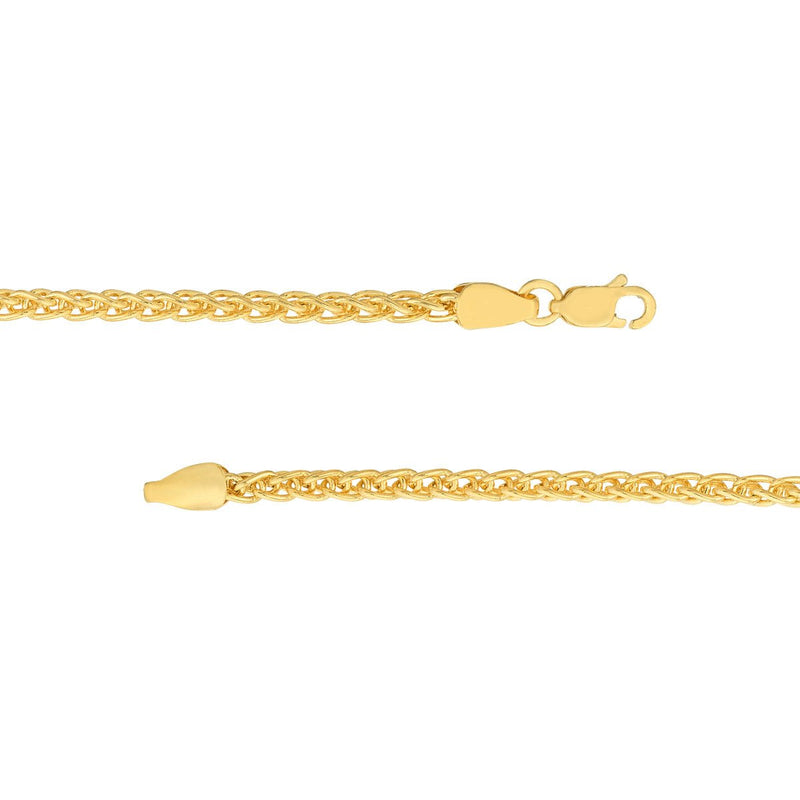 Birmingham Jewelry - 14K Yellow Gold 2.65mm Round Wheat Chain - Birmingham Jewelry