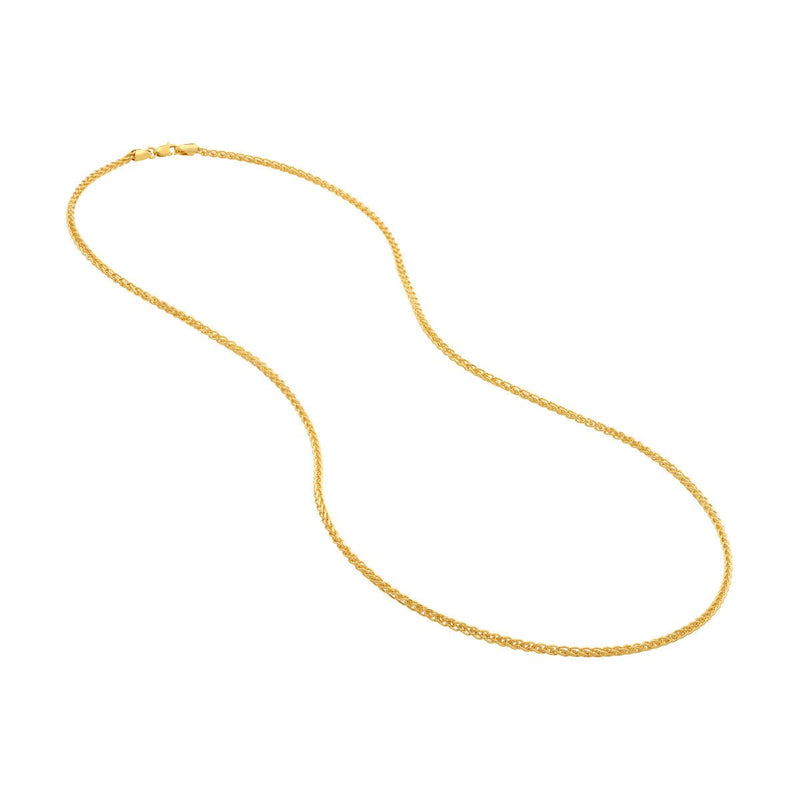 Birmingham Jewelry - 14K Yellow Gold 2.65mm Round Wheat Chain - Birmingham Jewelry