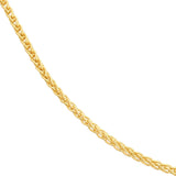 Birmingham Jewelry - 14K Yellow Gold 2.65mm Round Wheat Chain - Birmingham Jewelry