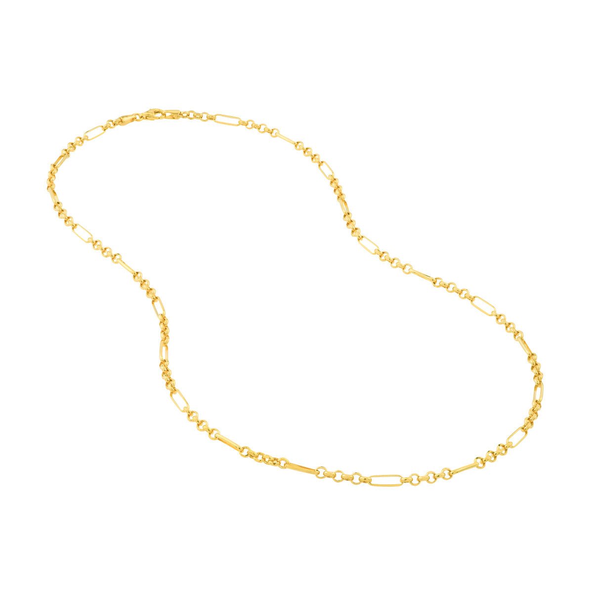 Birmingham Jewelry - 14K Yellow Gold 2.80mm 6+1 Rolo Chain - Birmingham Jewelry