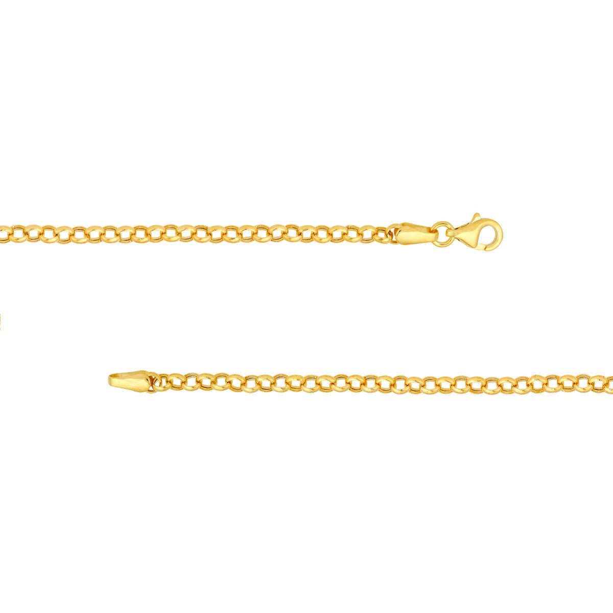 Birmingham Jewelry - 14K Yellow Gold 2.80mm Hollow Rolo Chain - Birmingham Jewelry