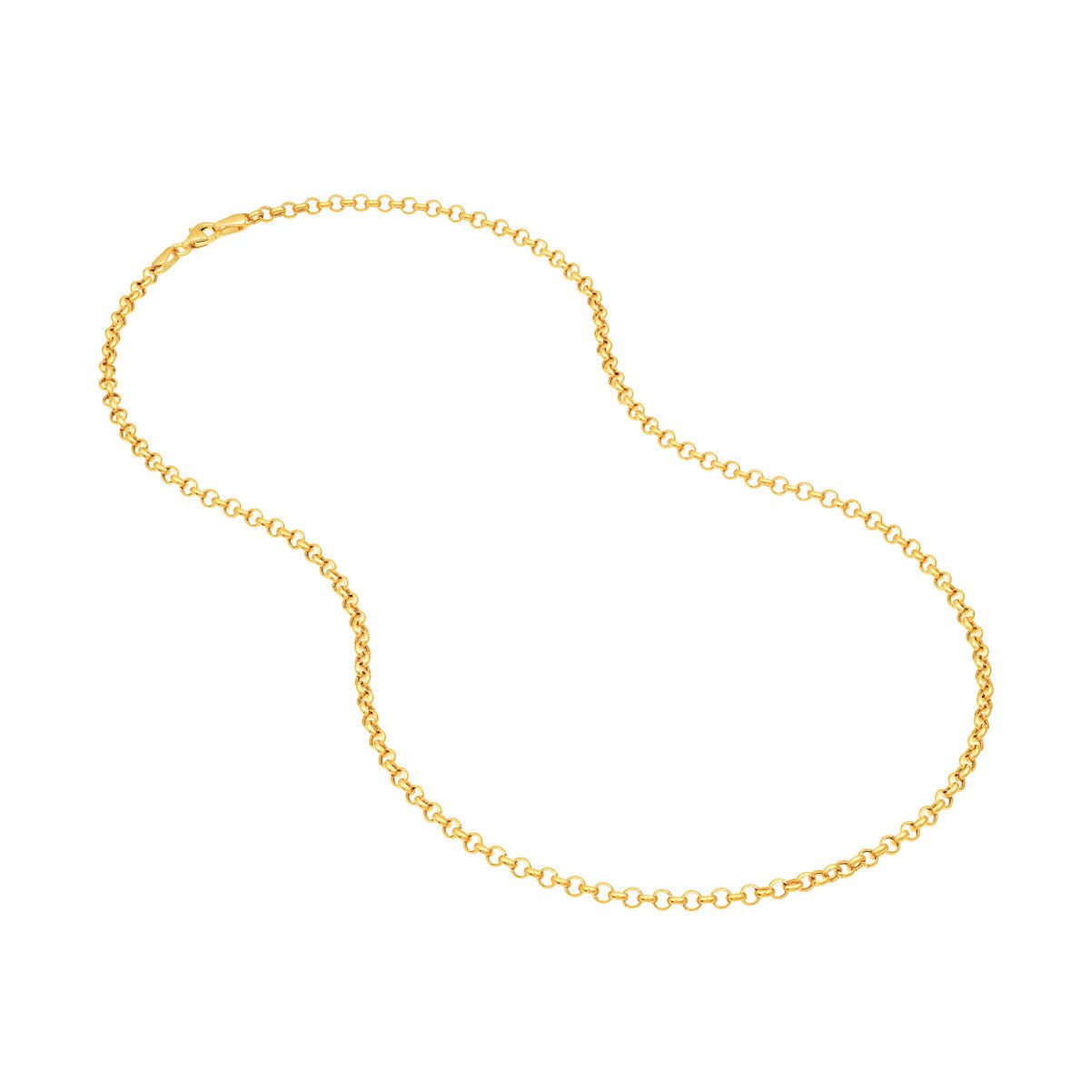 Birmingham Jewelry - 14K Yellow Gold 2.80mm Hollow Rolo Chain - Birmingham Jewelry