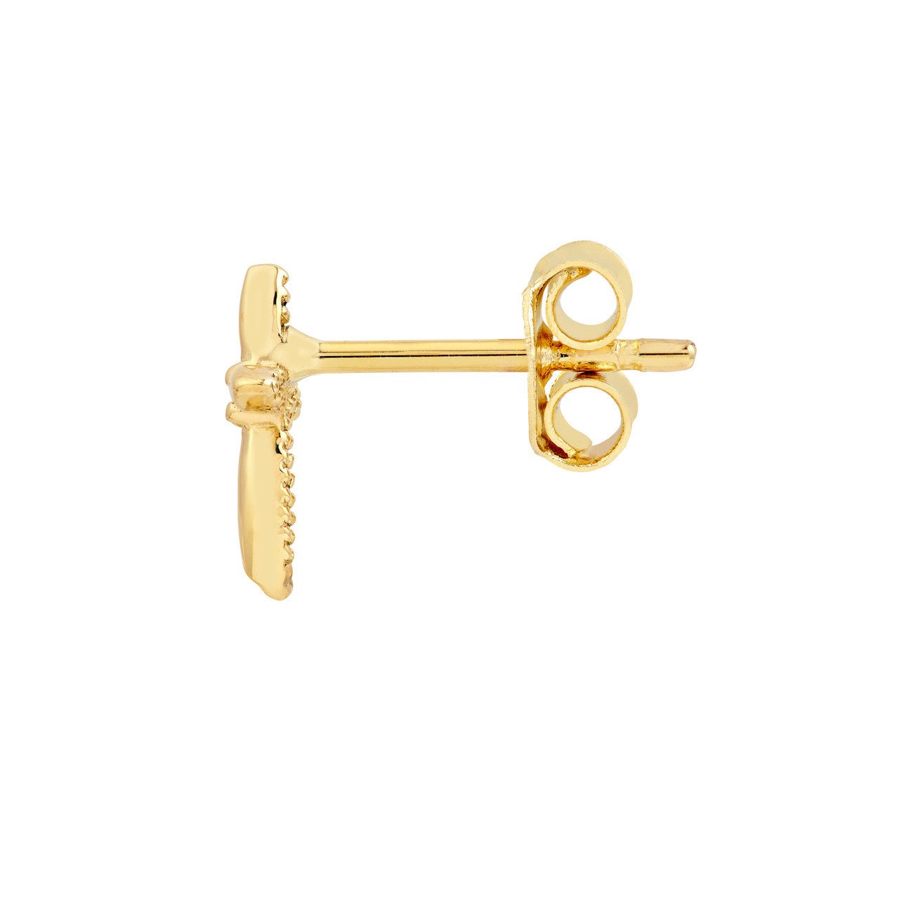 Birmingham Jewelry - 14K Yellow Gold 2pt Diamond Cross Stud Earrings - Birmingham Jewelry