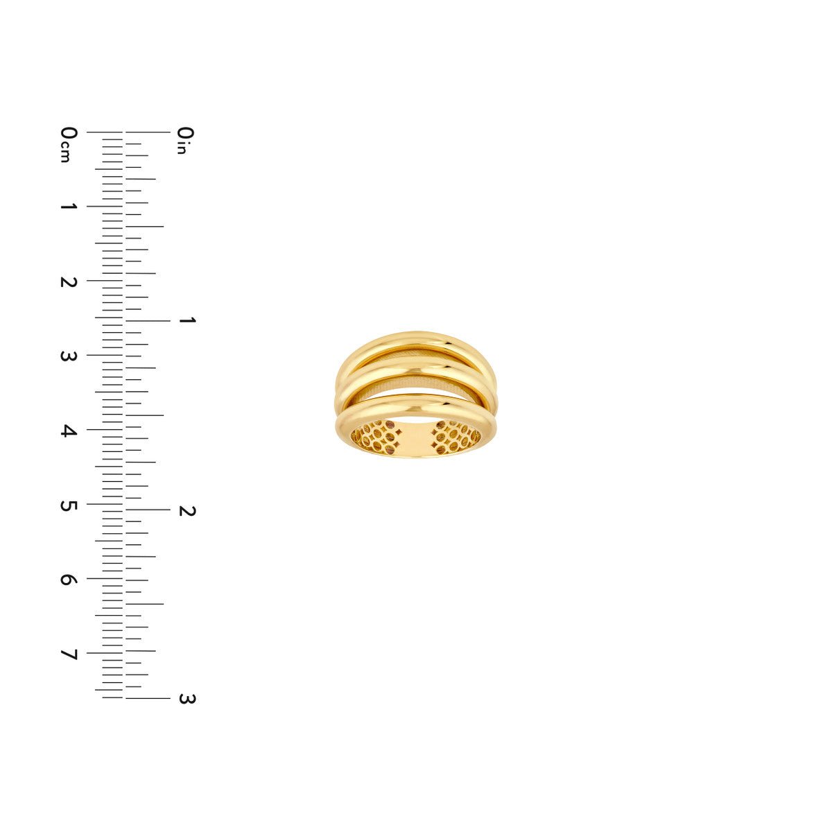 Birmingham Jewelry - 14K Yellow Gold 3 Row Cuff Ring - Birmingham Jewelry
