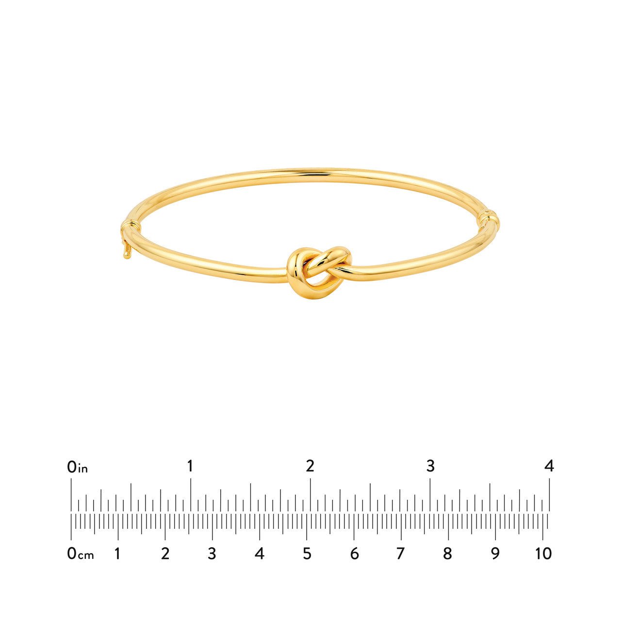Birmingham Jewelry - 14K Yellow Gold 3.00mm Love Knot Tube Bangle - Birmingham Jewelry