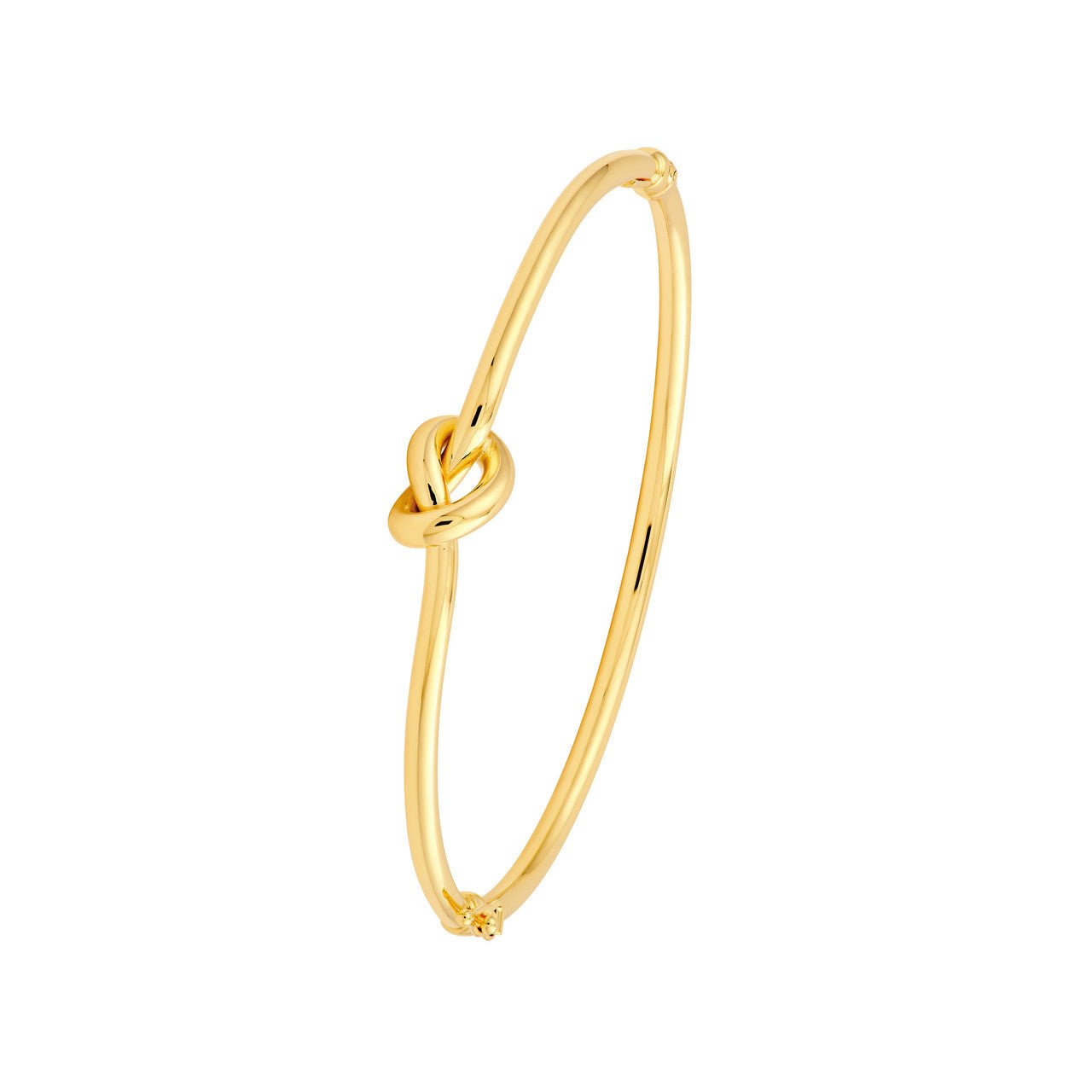 Birmingham Jewelry - 14K Yellow Gold 3.00mm Love Knot Tube Bangle - Birmingham Jewelry
